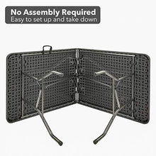 MaxxGarden Tavolo da Giardino Tavolo da Campeggio Look PolyRattan 180x74x74 cm Tavolino Pieghevole Esterno Nero