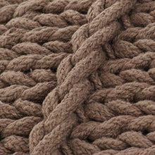 ROMELAREU Cuscino da Terra Quadrato Fatto a Maglia Cotone 60x60cm Marrone Casa e Giardino Arredo Cuscini Foderati