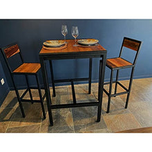 Mangia in piedi legno e acciaio Factory