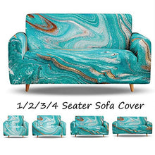 Morbuy Marmo Copridivano Fodera Copridivani Elasticizzato Sofa Protettore Copertura per 1/2/3/4 posti Divano Poltrone + Rullo Appiccicoso Regalo (Marmo Verde,2 posti)