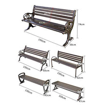 Sedia da esterno per patio da esterno con panchina da giardino, Resistente sedile casual in alluminio pressofuso con braccioli e schienale, Mobili da giardino resistenti alle intemperie