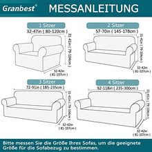 Granbest Copridivano Elasticizzato Fodere per Divano Spessa, Fodera Divano Jacquard per Soggiorno Protezione per Mobili (3 Posti, Grigio Chiaro)