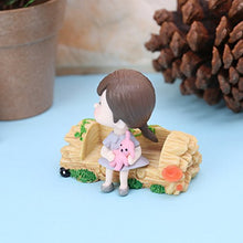 Fugift - Panchina in miniatura in resina per piante da giardino