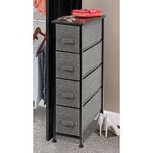 mDesign Cassettiera in tessuto – Comò con 4 cassetti – Pratico organizer con cassetti ideale per camera da letto e bagno – antracite