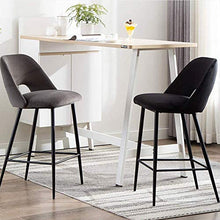 Y&MoD Sgabelli da Bar in Velluto Sedie Cucina Alta con Schienale e Gambe Metallo,Poggiapiedi Placcato Oro per Bar, Caffè,Carico massimo 130 kg/H