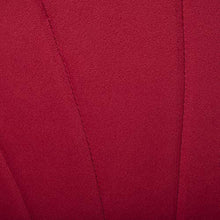homcom Set 2 Sedie per Sala da Pranzo Imbottite, Poltroncine dal Design Nordico in Metallo e Velluto Rosso, 52x54x79cm