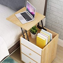 FEANG Flip Lid Comodino Comodino Comodino con 2 cassetti da Tavolo Comodino Comodino Armadio di stoccaggio della Moda per Ufficio Camera da Letto