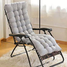 LoveStory Cuscino per Sdraio Lettino Universale Cuscino Imbottito per Sedia a Sdraio Relax con Cappuccio Antiscivolo 170x53x7cm (Grigio)