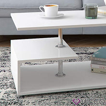 Vicco Tavolino da divano Guillermo Tavolino da salotto bianco 91 x 52 cm