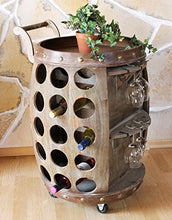 DanDiBo Scaffale Vino per 30 Bottiglie Porta-vivande 1499 Botte Vino in Legno 72cm Supporto Bottiglie Bar