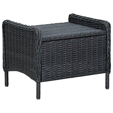 vidaXL Set Divani da Giardino 2 pz con Cuscini Polyrattan Grigio Scuro
