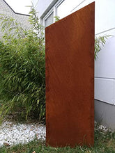 Zen Man 031997-1 - Paravento da giardino in metallo arrugginito, 1 mm, decorazione da giardino, 150/125 x 50 cm