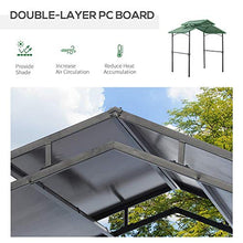 Gazebo da Giardino per Barbecue 240x150x250 cm con Tettuccio in Policarbonato Nero