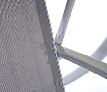 Dondolo da Esterno a 3 posti HWC-D62 Acciaio Alluminio Tessuto textilene Grigio
