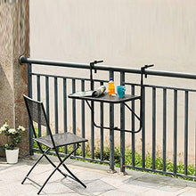 JYXJJKK Tavolo pieghevole Ringhiera del balcone Hanging Tavolo a parete Bar Table casa Ferro battuto Hanging Fiore basamento del tempo libero piccola Tea Table Table Learning (Color : White)