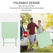 Set Tavolo e 2 Sedie Pieghevoli da Giardino in Metallo Verde