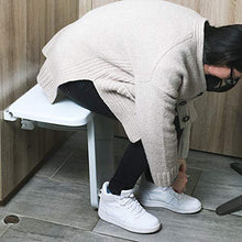 BAIHAO Sgabello per Doccia Pieghevole per Montaggio a Parete per Bagno Sgabello per Cambio Scarpe per Porta Sedia Antiscivolo in plastica Sgabello Piccolo per Il Bagno di Donne anziane e Incinte