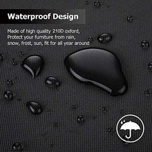XXYANZI Copertura Tavolo Esterno Impermeabile 220x220x85cm, Quadrato Coperture Esterne Impermeabile Anti Vento Sole Neve per Teli Plastica per Coprire. - Nero