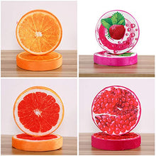 RAILONCH - 2 cuscini decorativi 3D a forma di frutta, per la casa e il giardino, 38 x 7 cm (fragola)