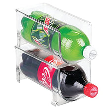 mDesign cantinetta – per bottiglie d’acqua e bottiglie di vino – 4 vani – trasparente – salvaspazio – per armadi o credenze