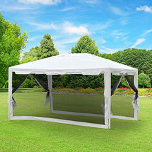 miozzi Gazebo in Tessuto PE con Zanzariera Bianco 4x3m