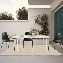 Homemania Sedia Antilla, Per Ufficio, Soggiorno, Sala da Pranzo, Cucina, Camera da Letto-Tavolo, Nero, 49 x 88 x 48 cm, Set da 2 Pezzi