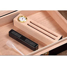 SCDZS Cigar Box Humidor Viaggi - con igrometro e umidificatore Transparent Glass Window Cigar Box Box di Viaggio Cigar Box Portatile Rimovibile
