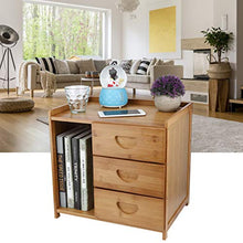 zcyg Comodino Comodini Comodino Comodino Comodino Moderno Mini Comodino in bambù Tavolini con 3 Cassetti Accessorio per Camera da Letto