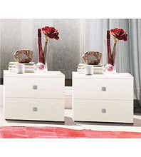 Comodini coppia bianco graffiato Ginger
