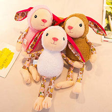 Catkoo, Coniglietto di Peluche, 35 cm, con Stampa Floreale, Bianco