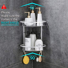 Colla Mensola Doccia, 2 Strati Porta Shampoo Doccia Autoadesivo, No Viti, Portaoggetti Oggetti da Muro Alluminio per Doccia Bagno (Triangolo)