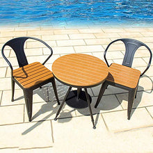CGBF-Mobili da Giardino Indoor Outdoor 3 Pezzi,Tavolo Regolabile in Altezza e 2 Sedie per Bistro Patio Backyard Poolside