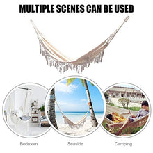 HAOXIU Amaca con nappa, stile boho, da balcone, per viaggi, campeggio, spiaggia, interni ed esterni