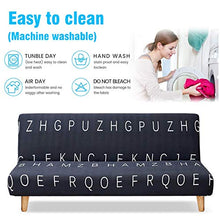 VanderHOME Copridivano Clic Clac Stretch Fodera per Divano Fodera per Cuscino futon Letto Copridivano Completo Pieghevole Senza Braccioli per Camera da Letto ABC 3 posti