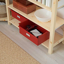 IVAR scaffalatura con armadi/cassetti 344x30x226 cm pino/rosso