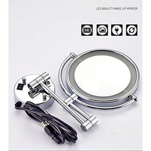 specchio trucco,specchio trucco,Specchio per il trucco a LED con ingrandimento 10 volte di 8 pollici, specchio per il trucco pieghevole in metallo di bellezza con interruttore in bronzo nero