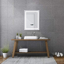 YJIIJY LED Specchio da Bagno, Specchio per Il Trucco a Parete con Lampada Luminosa Fredda Bianco a LED (60 x 80 cm, con Bluetooth)