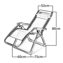 Hfyg Lettino Prendisole Comodo Lettino reclinabile a gravità Zero, Sedia Pieghevole Pieghevole per Esterno, poltroncina da Spiaggia, reclinabile, da Ufficio, con Cuscini Chaise Longue (Color : Black)