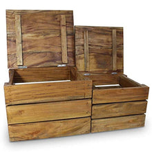 XINGLIEU Baule portaoggetti Marrone, Baule portaoggetti in Legno, Tavolo supplementare, 48 x 40 x 35 cm