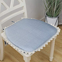 4 pezzi Cuscini per sedie da pranzo estivi antiscivolo, cuscini per sedili a forma di U Cuscini per sedie da cucina per interni da esterni per alimenti freschi da interni Cuscino blu 16x17 pollici * 4