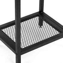 Comodino da notte in stile industriale, con 2 ripiani in rete, per camera da letto, soggiorno, 44 x 33 x 75 cm