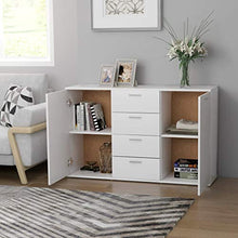 vidaXL Credenza Bianca 120x35,5x75 cm in Legno Multistrato