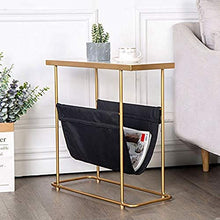Comodino LHY- Comodino moderno in metallo con forte capacità di appoggio per camera da letto, studio, ecc. Comodo Nero