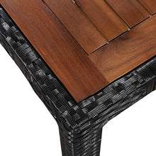 vidaXL Rattan e Legno Massello Acacia Set da Pranzo Esterni 9 pz Sedie Tavolo