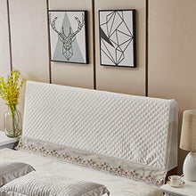 FLAMEER Fodera Coprire per Testiera di Letto Elastica a Prova di Polvere 120 Cm - Beige