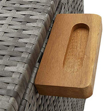 Baule da Giardino, Scatola di stoccaggio da giardino, cestino in rattan nero con coperchio, contenitore di fodera impermeabile per strumenti per giardinaggio patio, cuscini, accessorio per piscina, cu