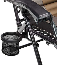 Amazon Basics - Sedia a sdraio Zero Gravity, imbottita, nero, set da 2