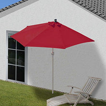 Ombrellone semicircolare Parla in alluminio, ombrellone a mezzaluna da balcone, UV 50 +