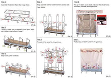 ZZBIQS - Armadio in tessuto extra large, con 2 tasche laterali, con asta appendiabiti, guardaroba, per cameretta e camera da letto