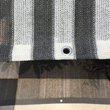 Rete ombreggiante Copertura Ombra per Piante da Fiore, Strettamente Intrecciato Strisce Grigie e Bianche Maglia per Protezione Solare, 100g/㎡ (Size : 3×6m)
